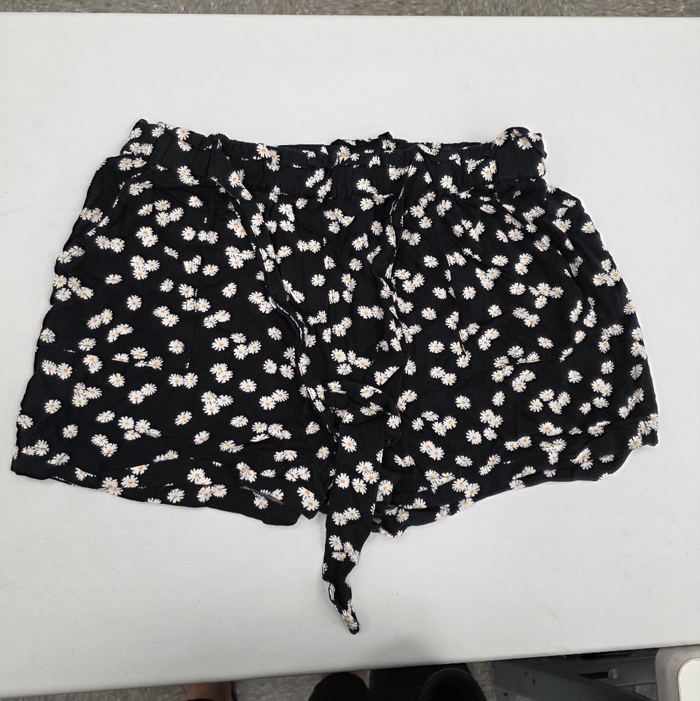 SO Black Floral Kids Shorts